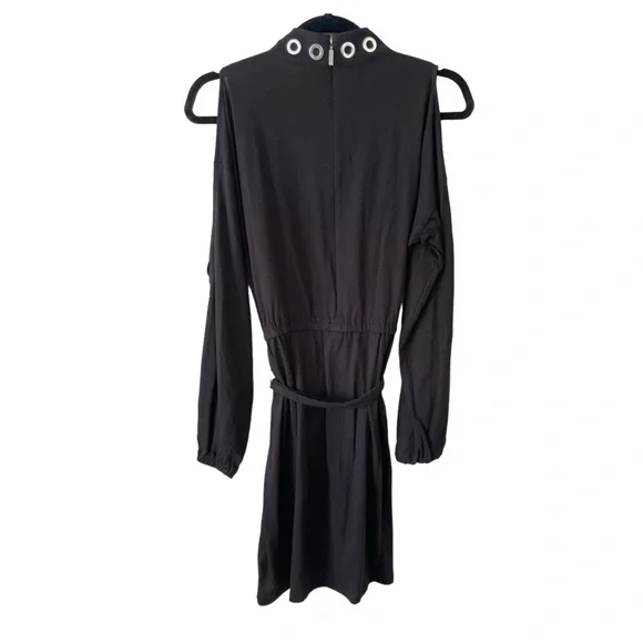 NWT MICHAEL Michael Kors Mock Neck Cold Shoulder Knee Length Dress-Small - Picture 5 of 8